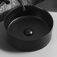 Cove 360mm Matte Black Ceramic Above Counter Basin